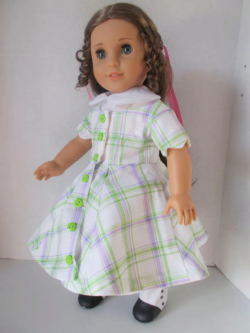 1860s Wrapper Dress 18 Inch Doll Sewing Pattern