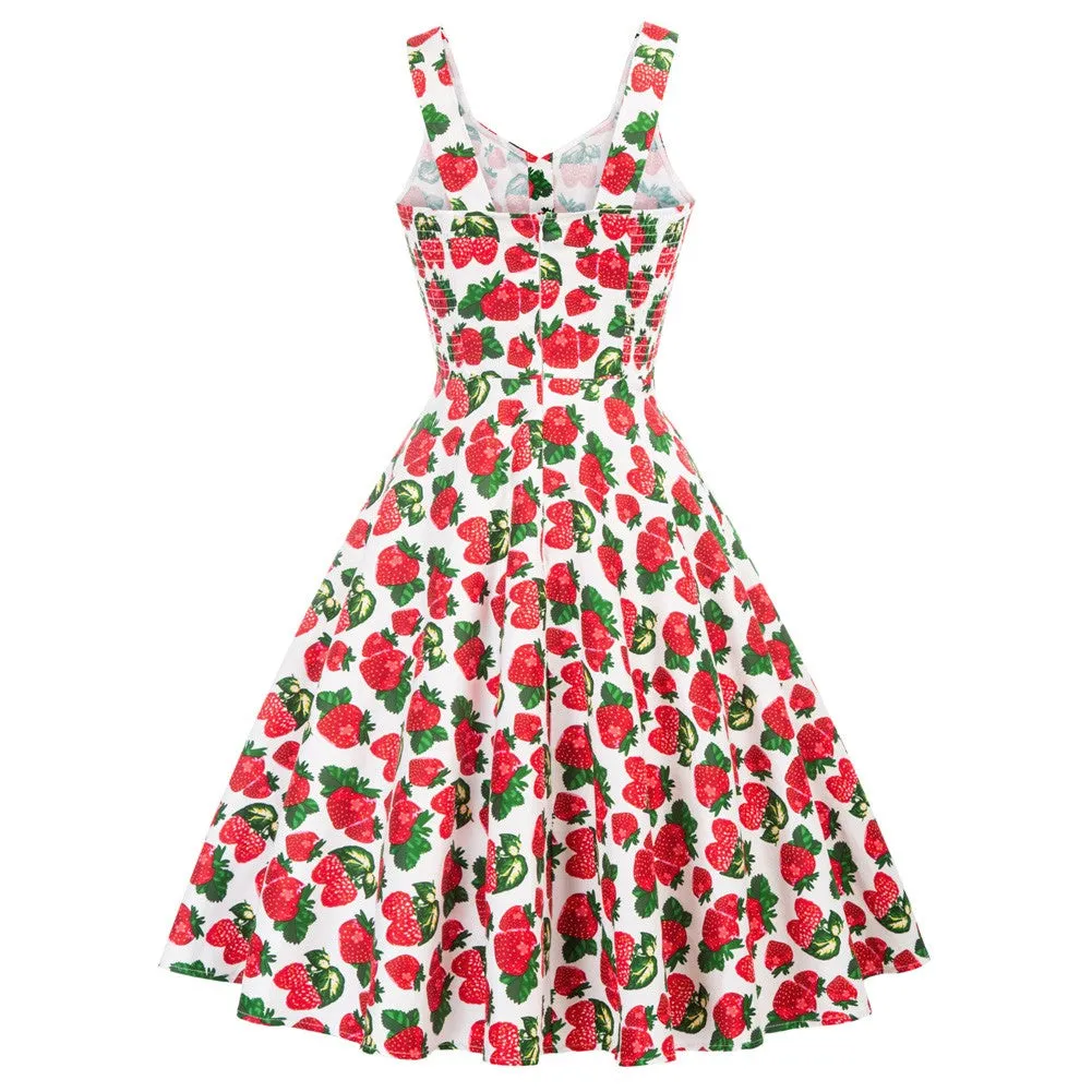 1950s Retro Vintage Sleeveless Homecoming Dresses Cocktail Party A-Line Dress for Summer