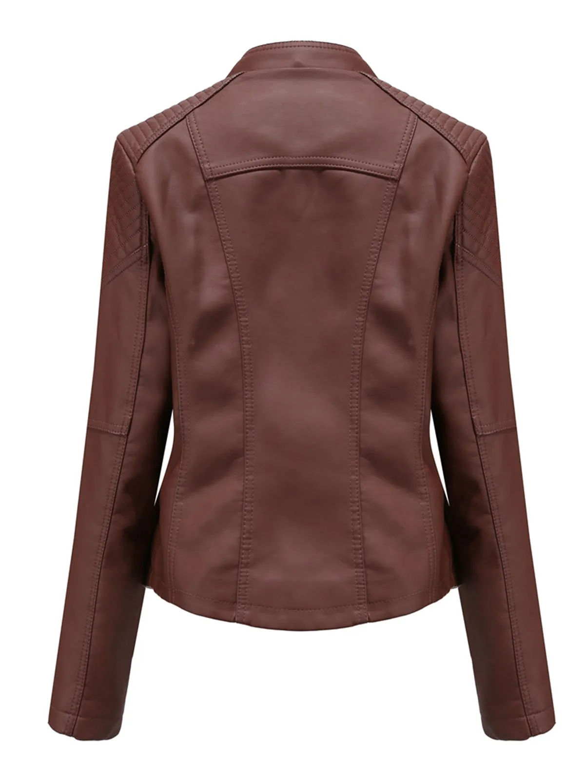 1960s Solid Faux Leather Motorcycle Jacket