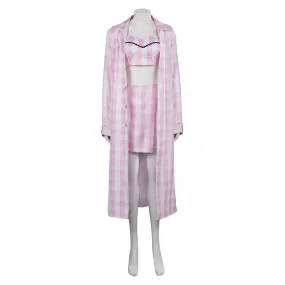 2023 Margot Robbie Pink Dress Outfits Halloween Carnival Suit Cosplay Costume