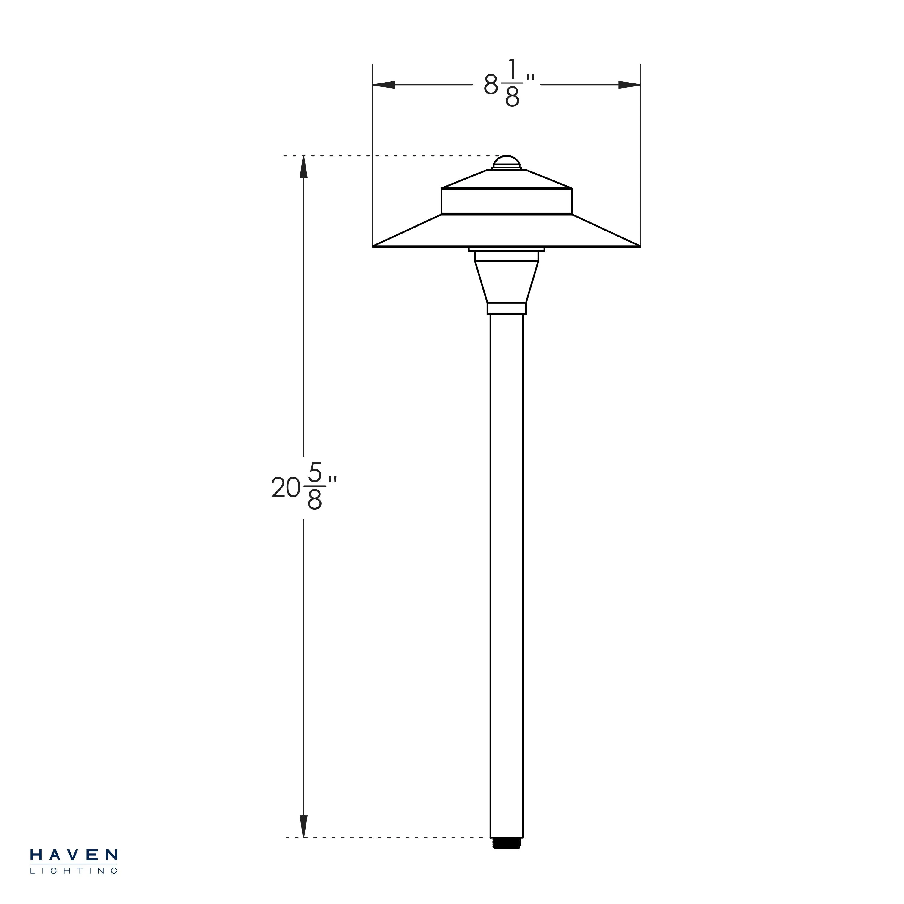 9 Series Classic White Bourbon Brass LED Path Light - Shade 5