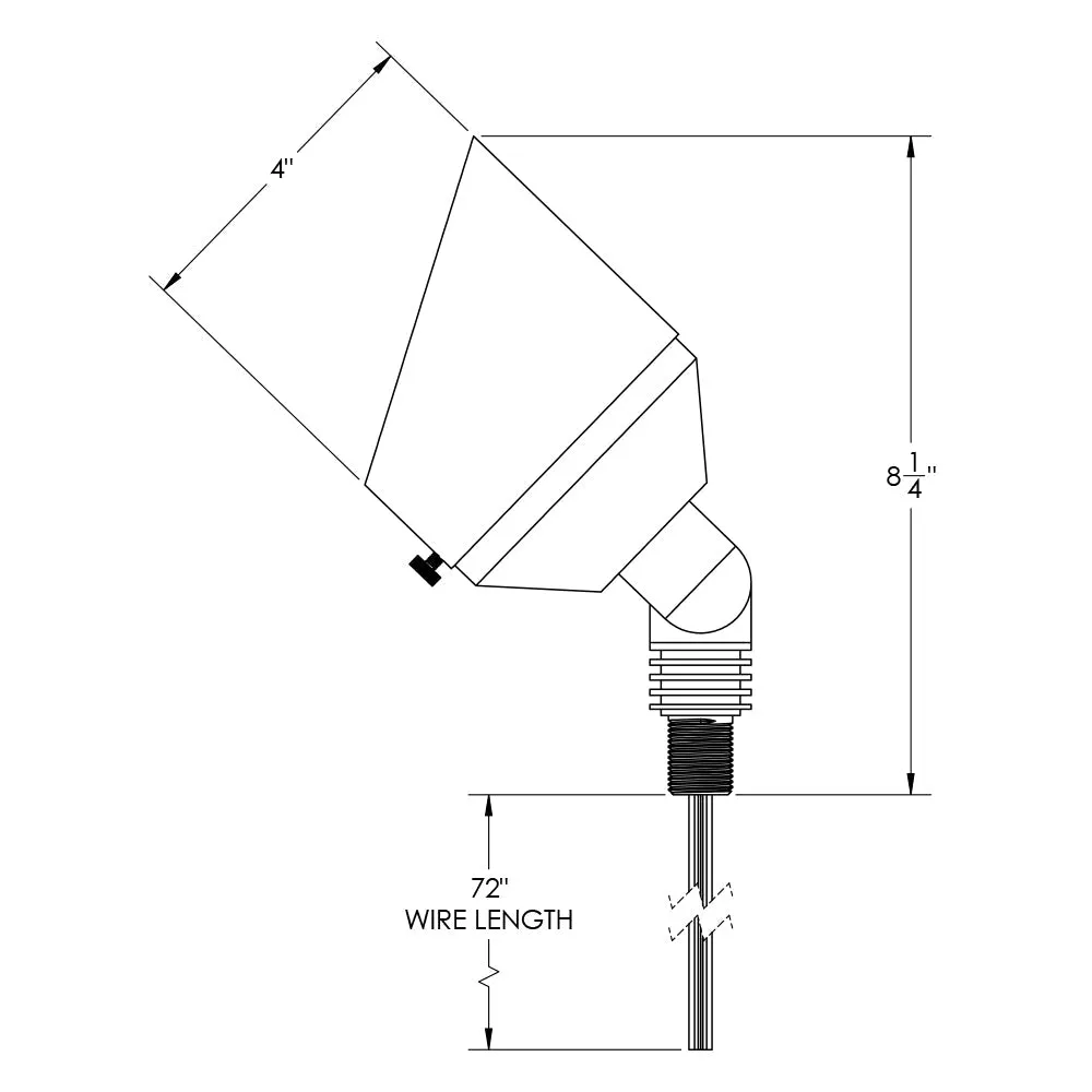 Adjustable White 4-Inch Brass LED Up Lights