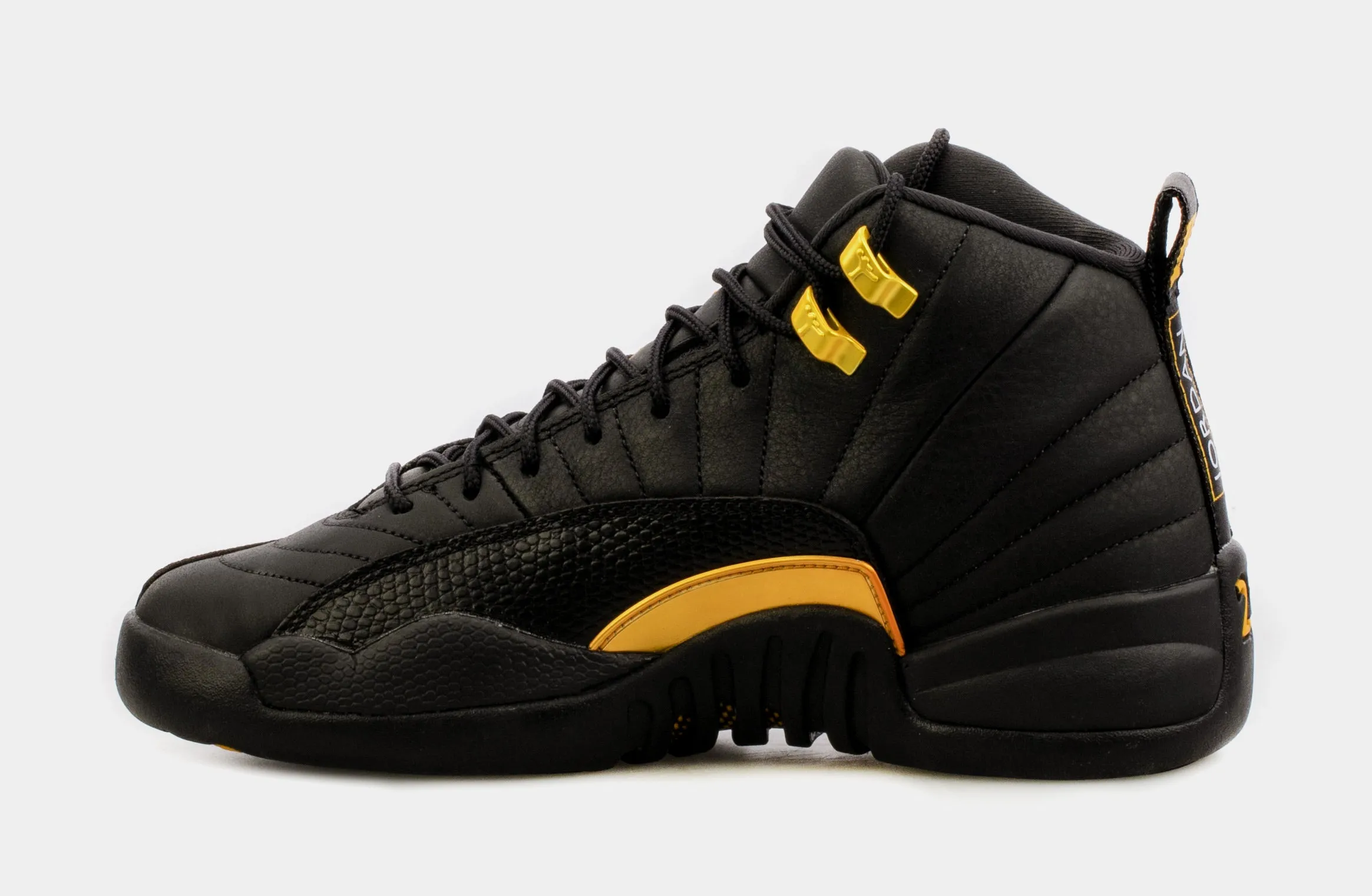 Air Jordan 12 Retro Black Taxi Grade School Lifestyle Shoes (Black)  Free Shipping