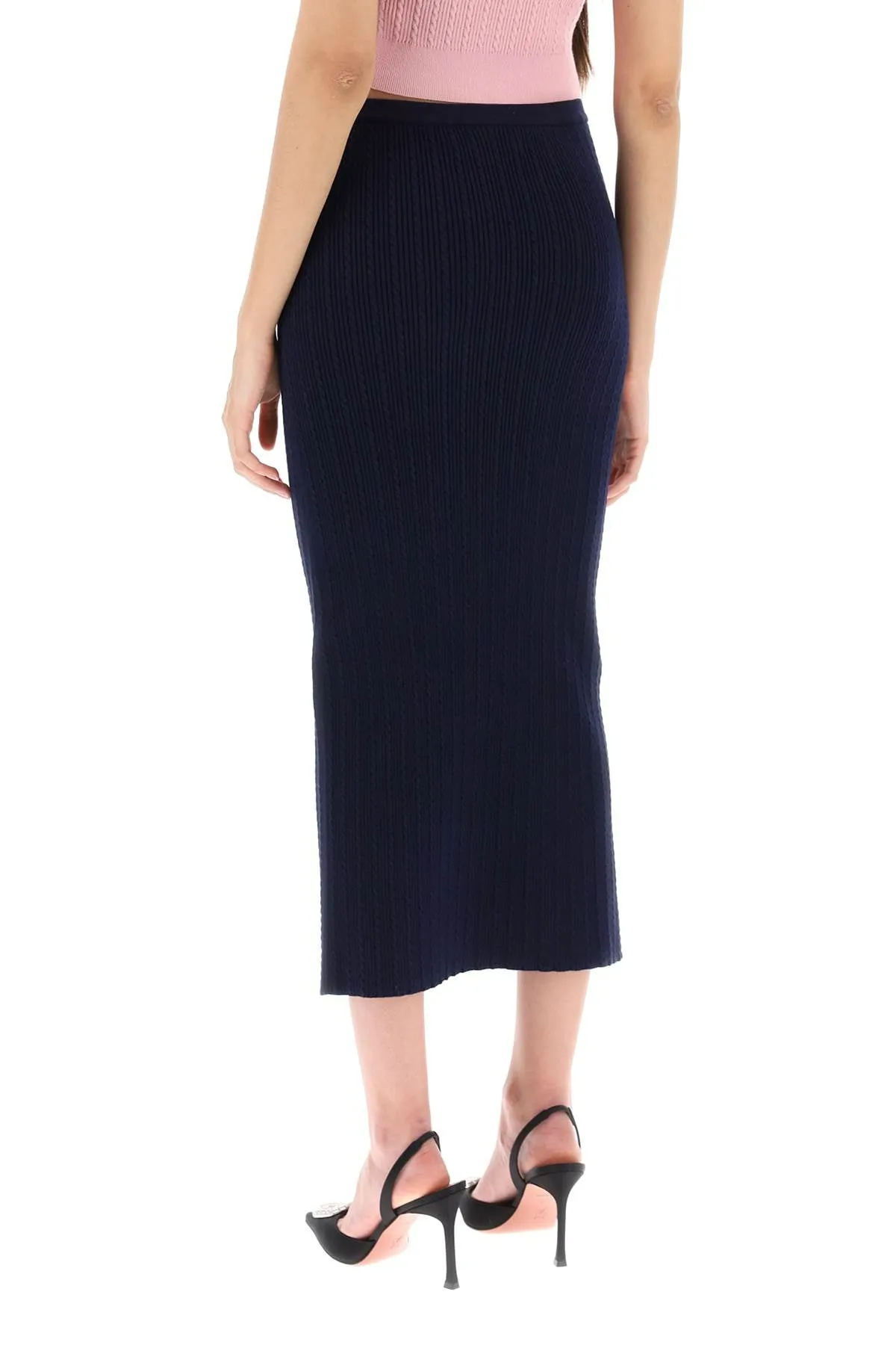 Alessandra rich knitted pencil skirt