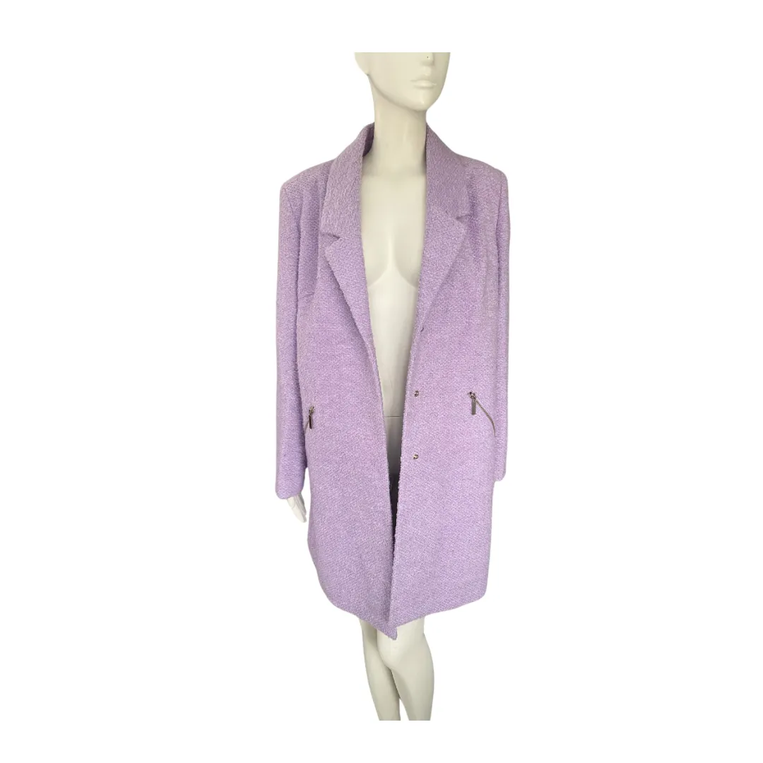 Anthology Boucle Midi Coat Lilac SIZE 18