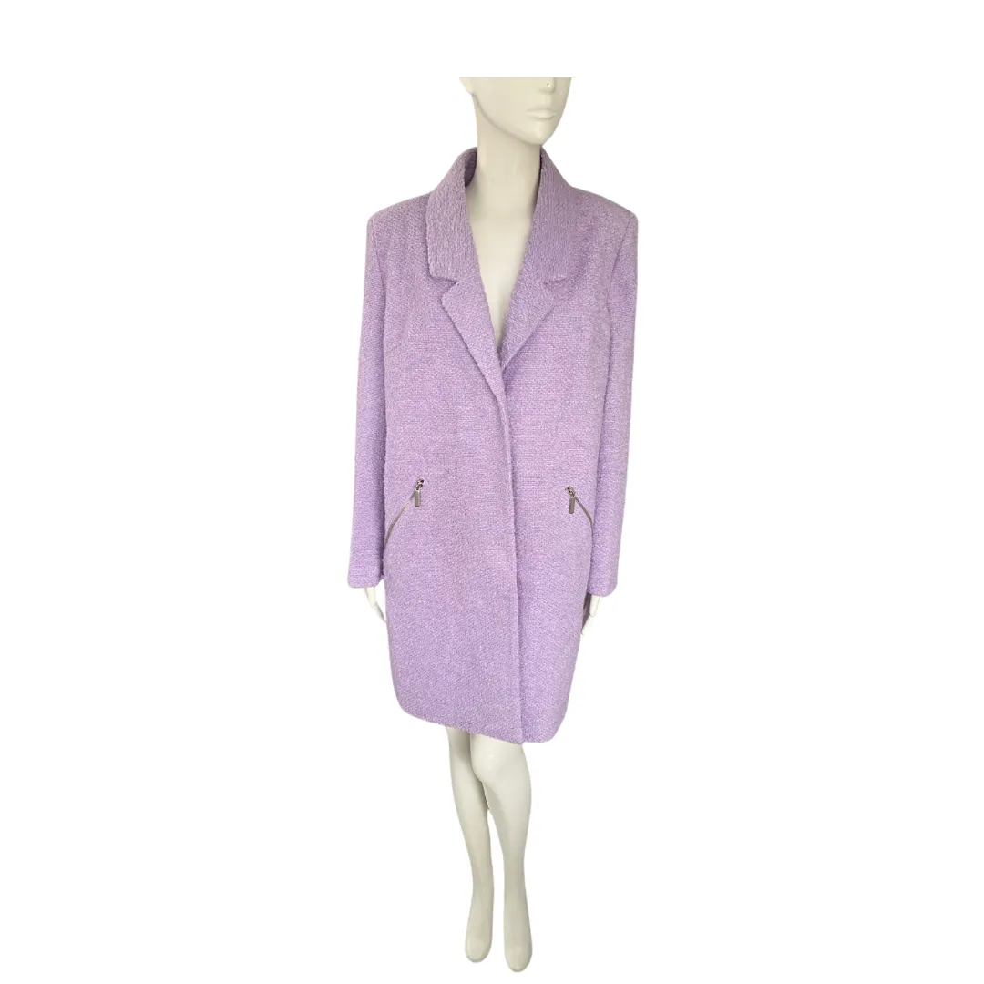 Anthology Boucle Midi Coat Lilac SIZE 18