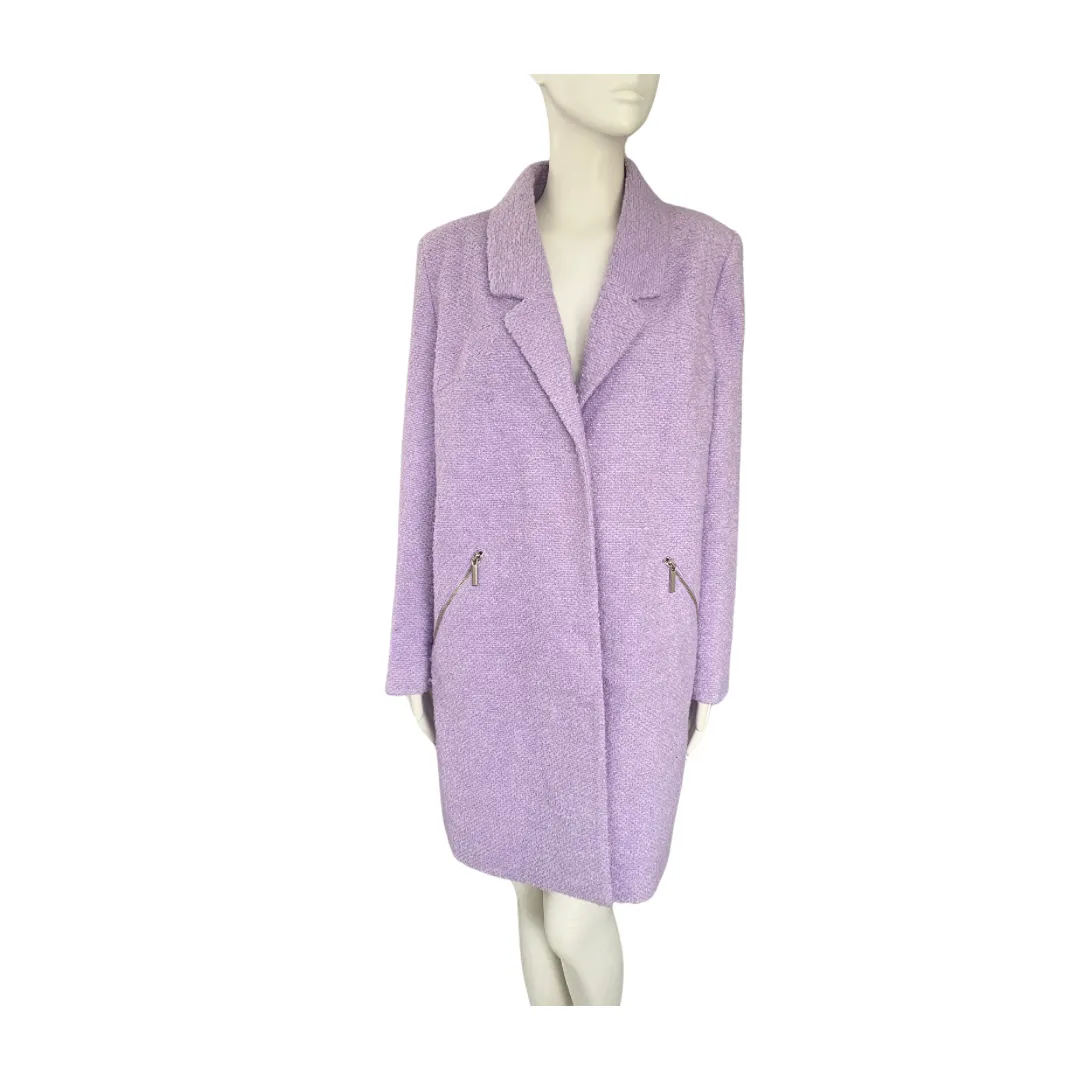 Anthology Boucle Midi Coat Lilac SIZE 18