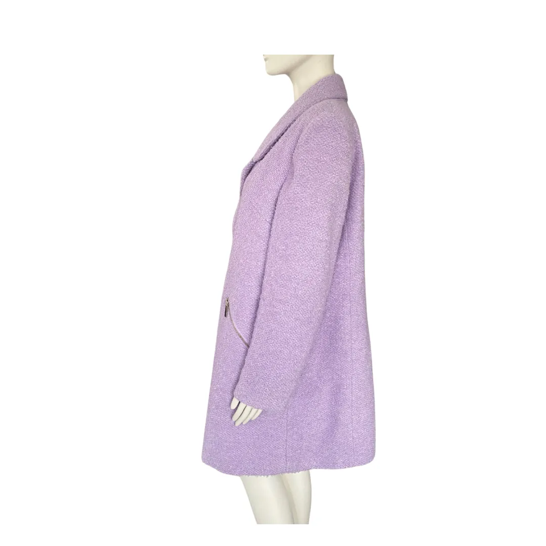 Anthology Boucle Midi Coat Lilac SIZE 18