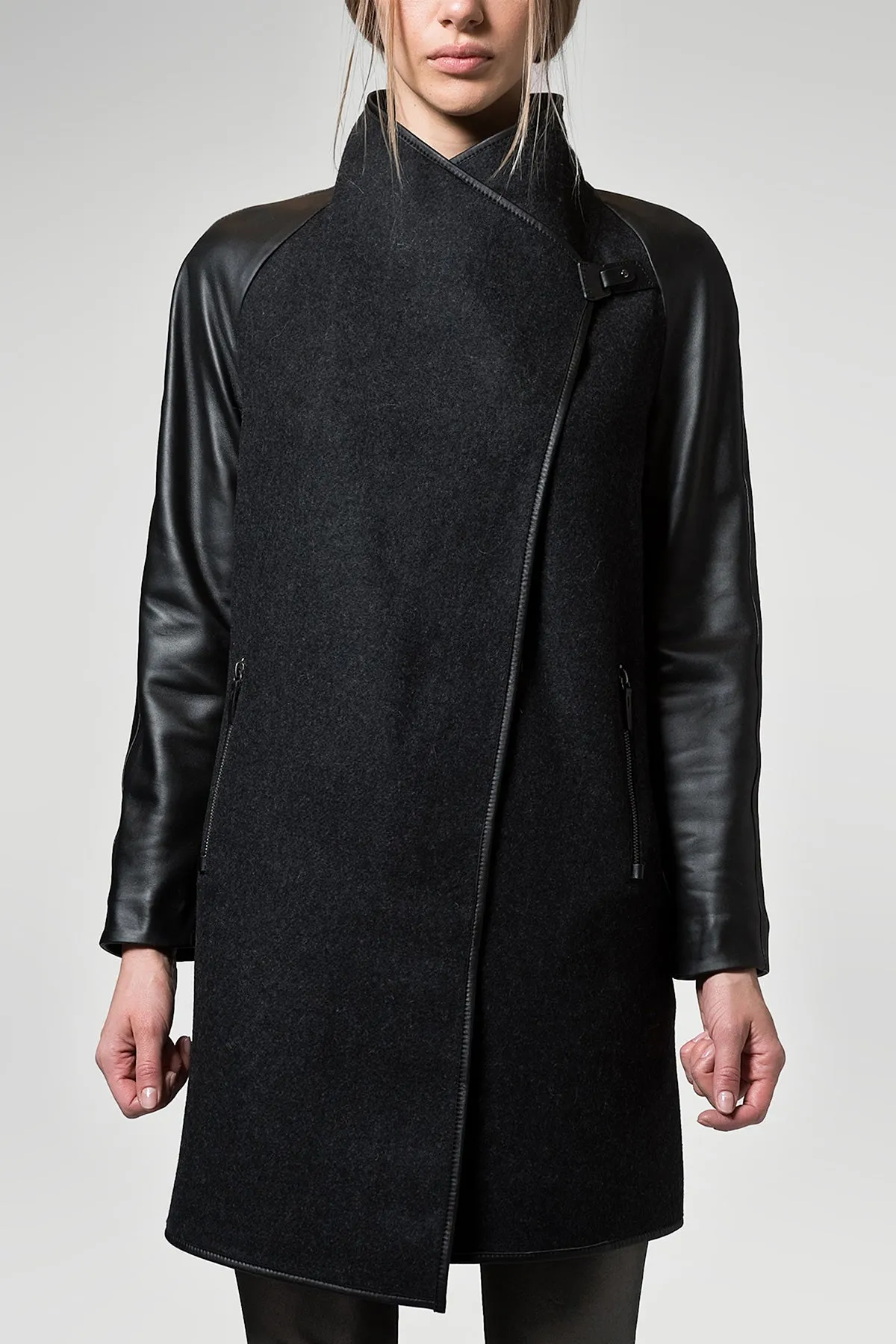 Anthracite Grey Wool Coat