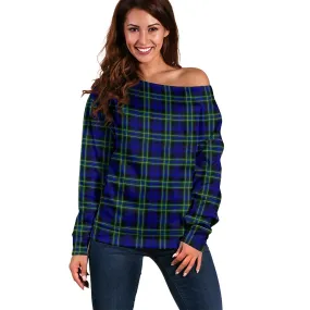 Arbuthnot Modern Tartan Off Shoulder Women Sweater