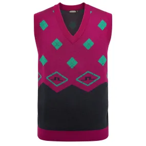 Argyle Knitted Vest Gloxinia - AW22