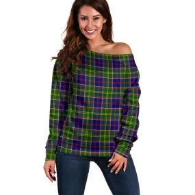 Arnott Tartan Off Shoulder Women Sweater