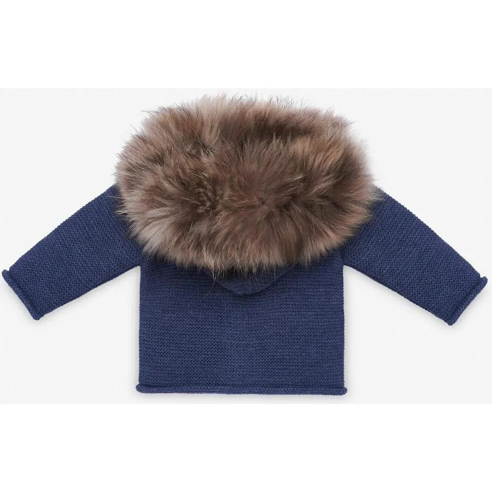 Baby Boys Blue 'Orion' Knit Coat