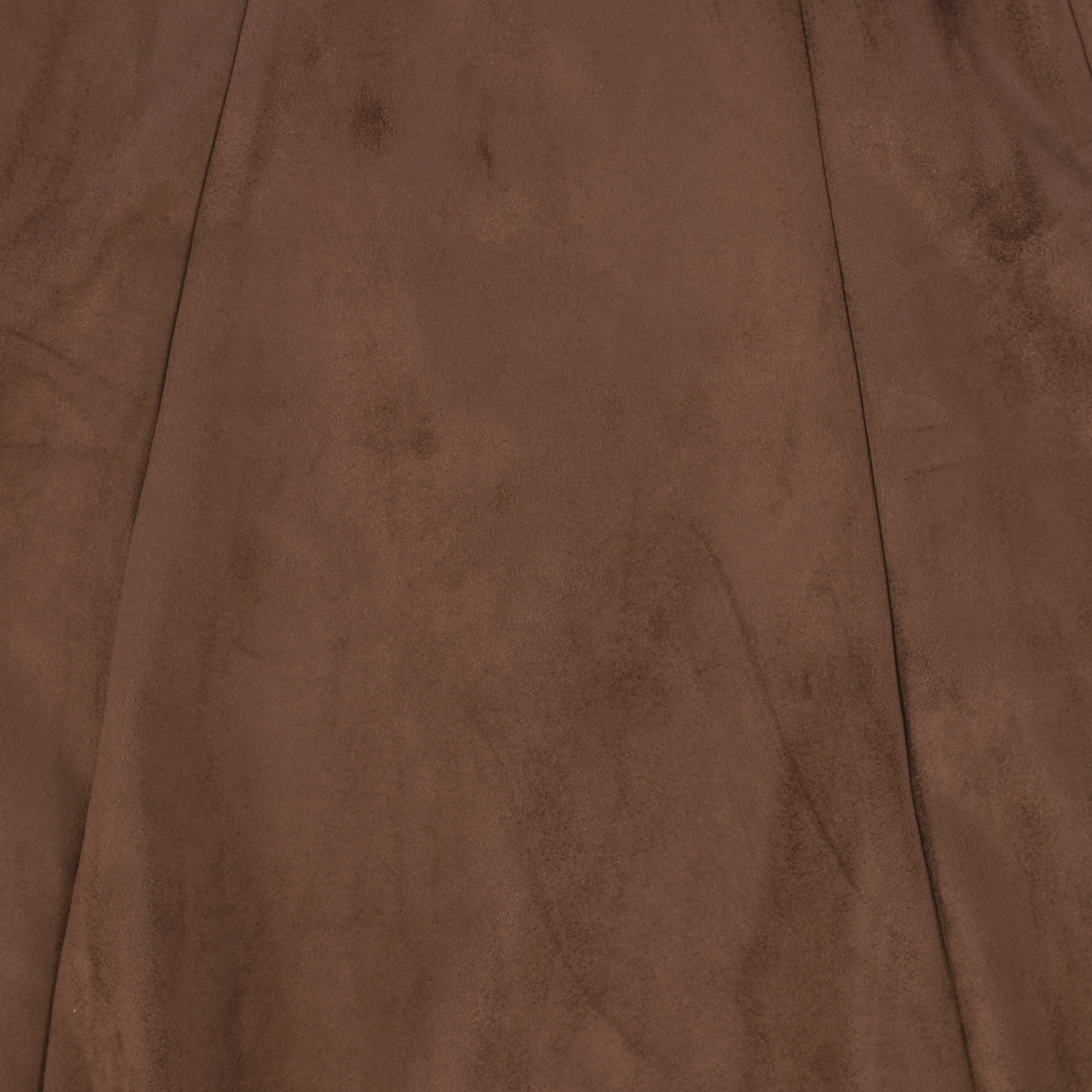 BAMBOO BROWN SUEDE PANELED SKIRT [Final Sale]