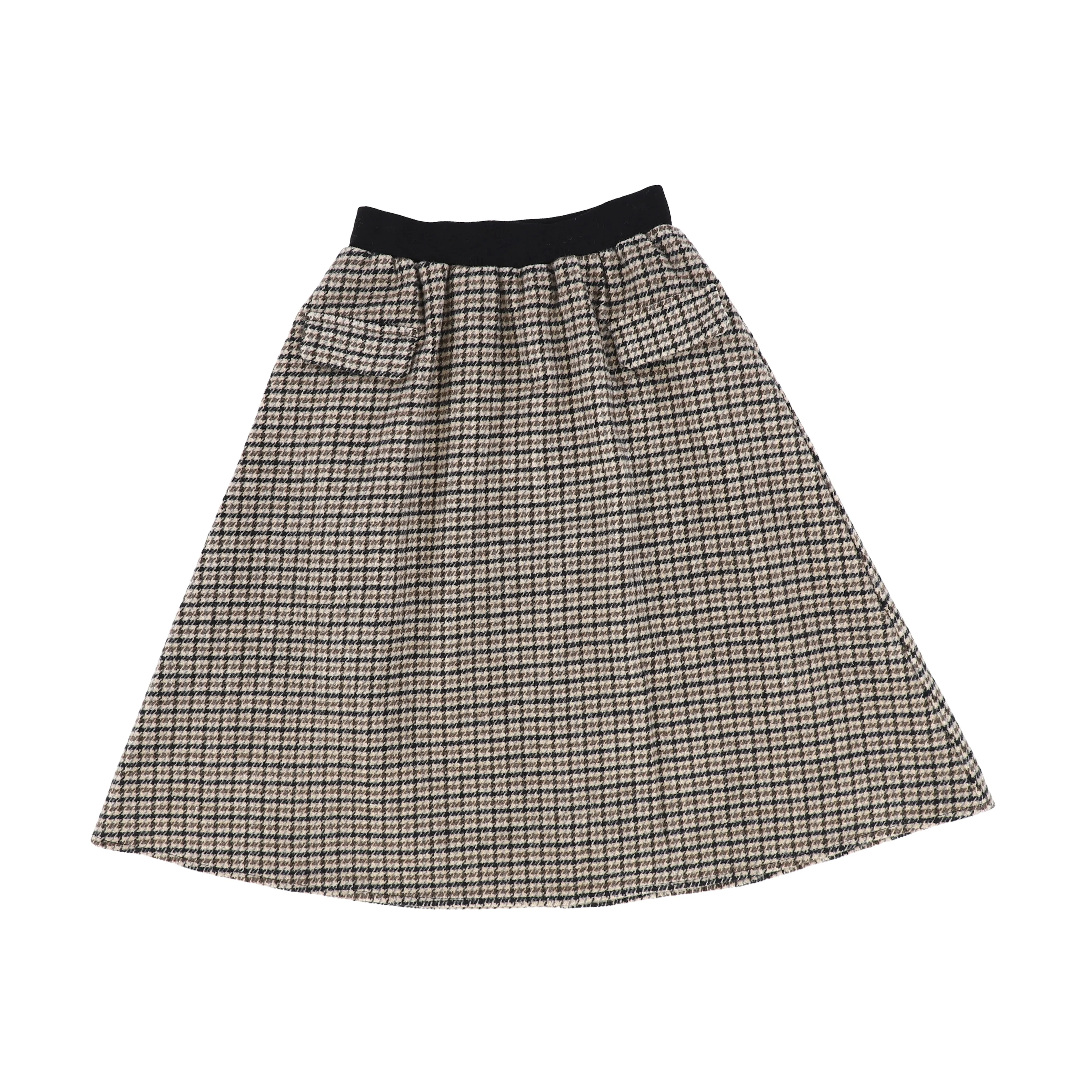 BAMBOO PLAID HERRINGBONE SKIRT [Final Sale]