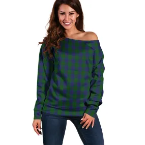 Barclay Tartan Off Shoulder Women Sweater