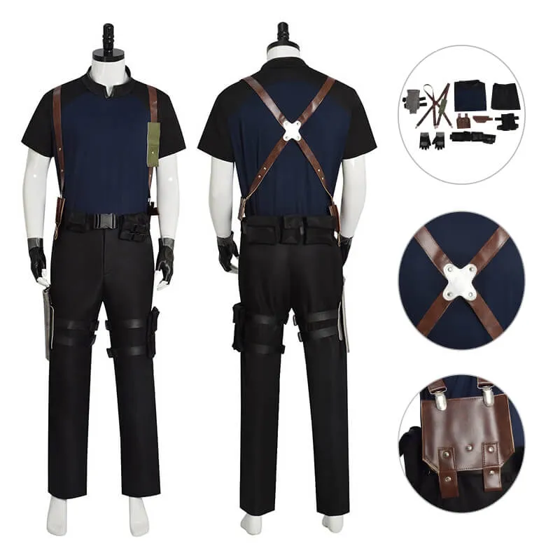 Becostume Resident Evil 4 Remake Cosplay Leon Scott Kennedy Costume Halloween Party Suit