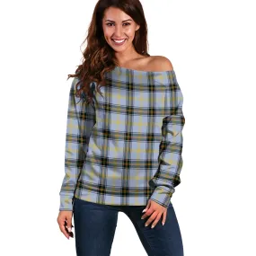 Bell Tartan Off Shoulder Women Sweater