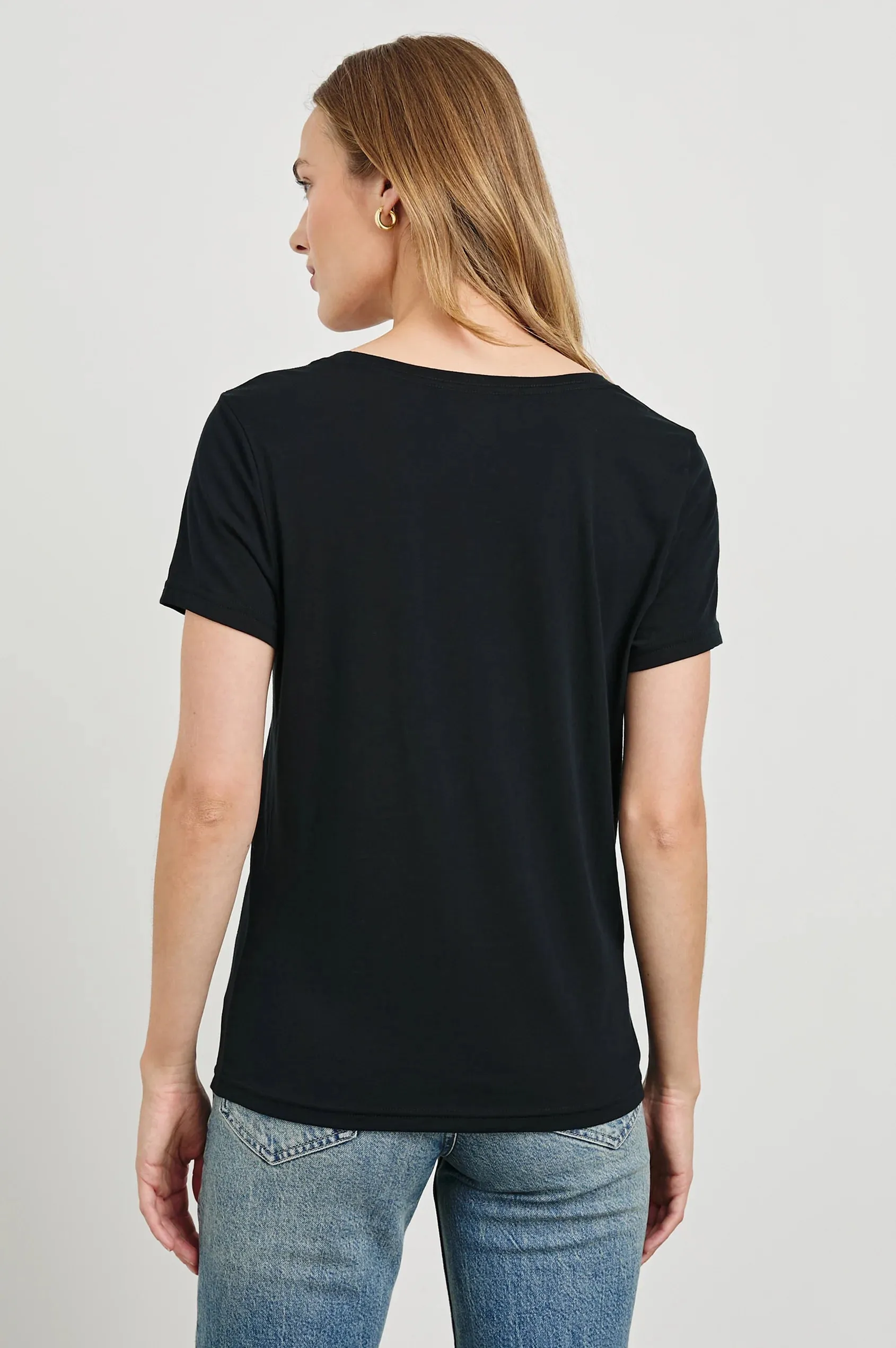 Black Classic V Neck