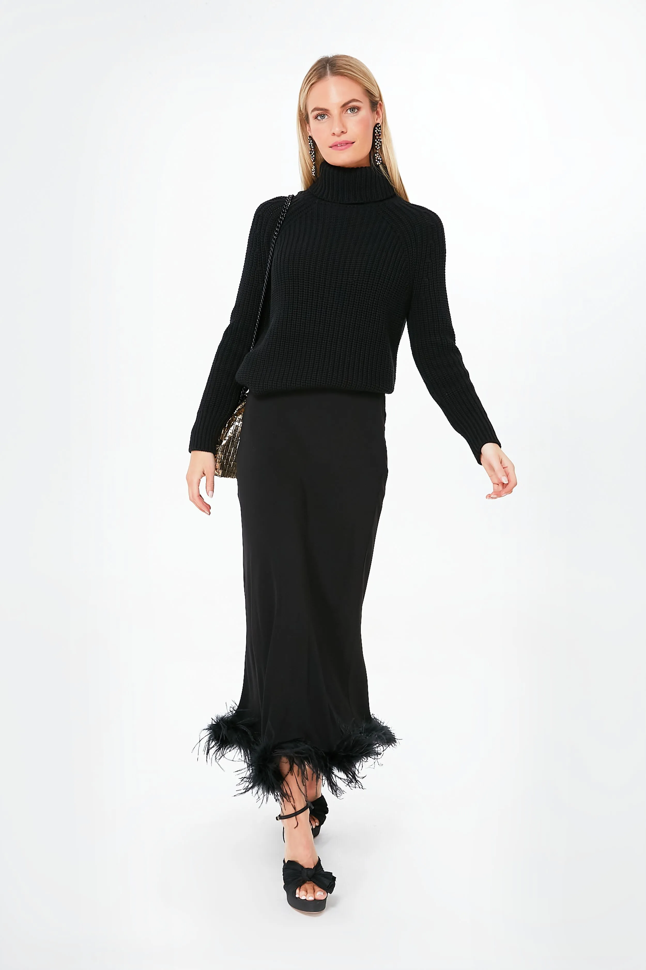 Black Feather Kelly Skirt