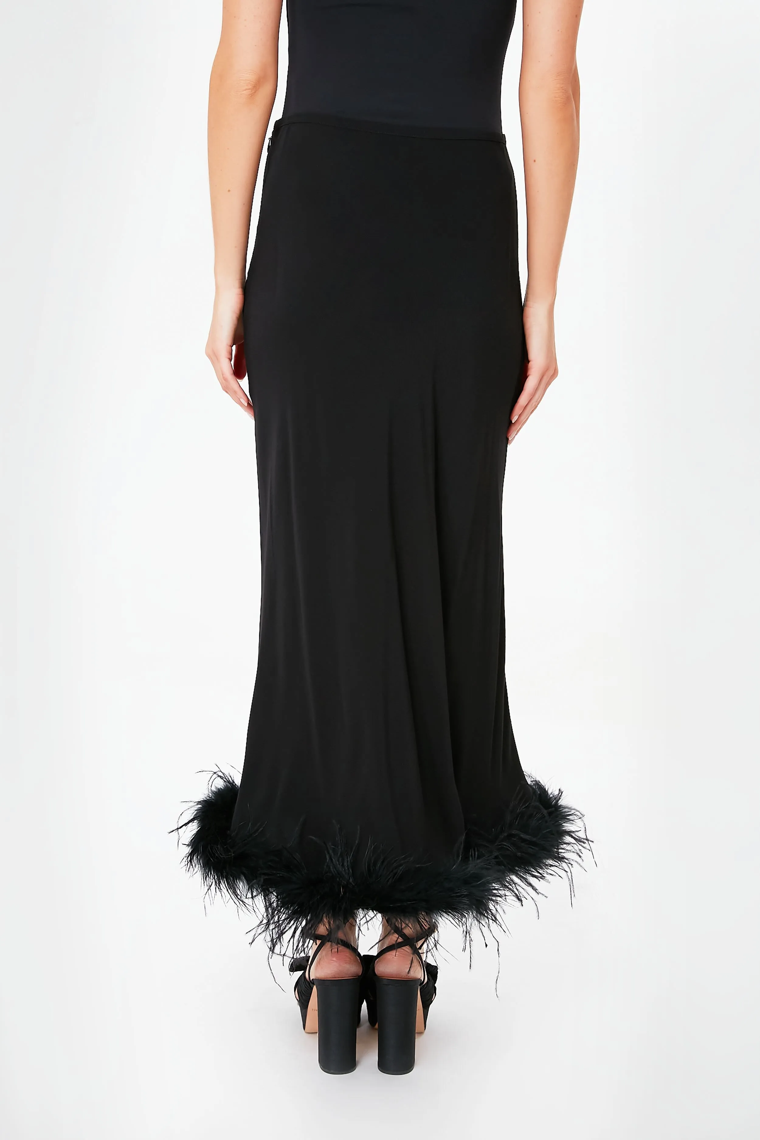 Black Feather Kelly Skirt