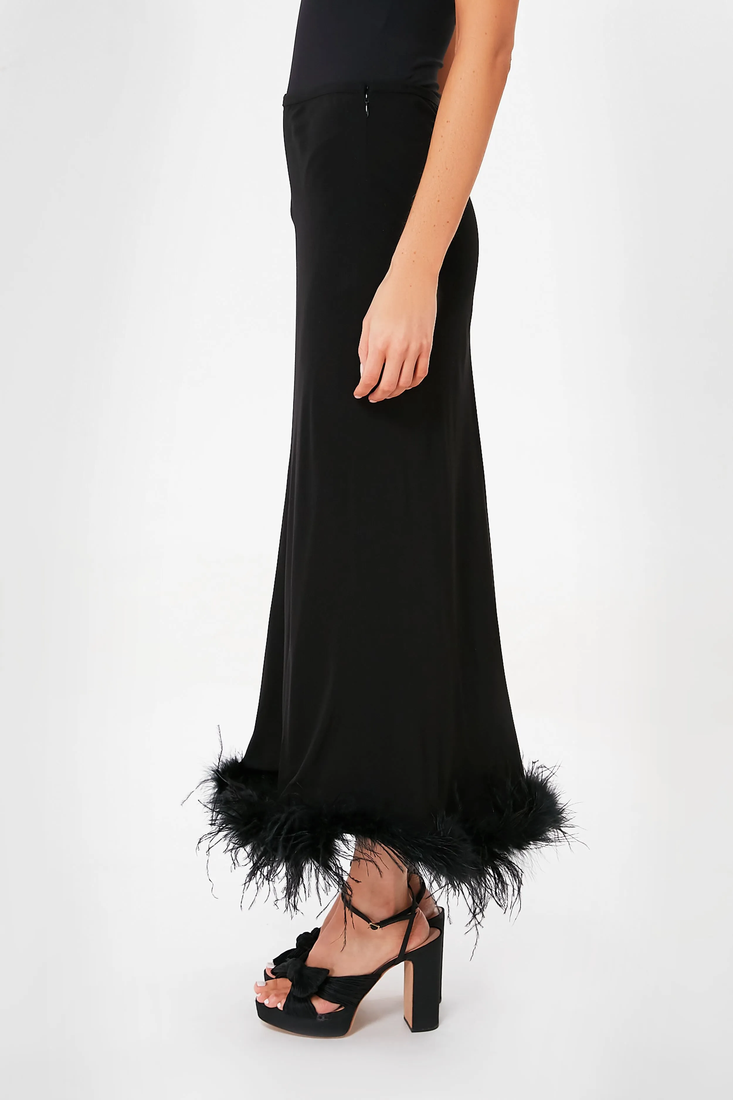 Black Feather Kelly Skirt