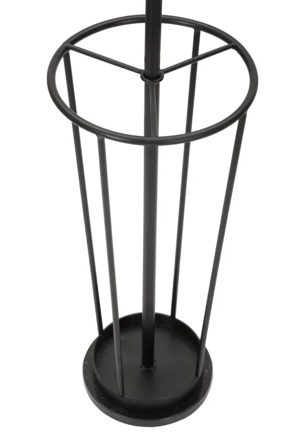 Black Metal Coat Rack with umbrella Holder