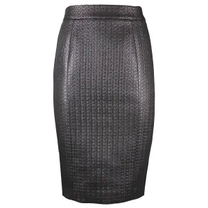 Black Tuxedo Pencil Skirt