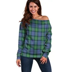 Bowie Ancient Tartan Off Shoulder Women Sweater