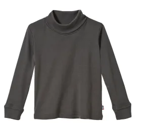 Boys and Girls Soft Cotton Turtleneck  | Charcoal