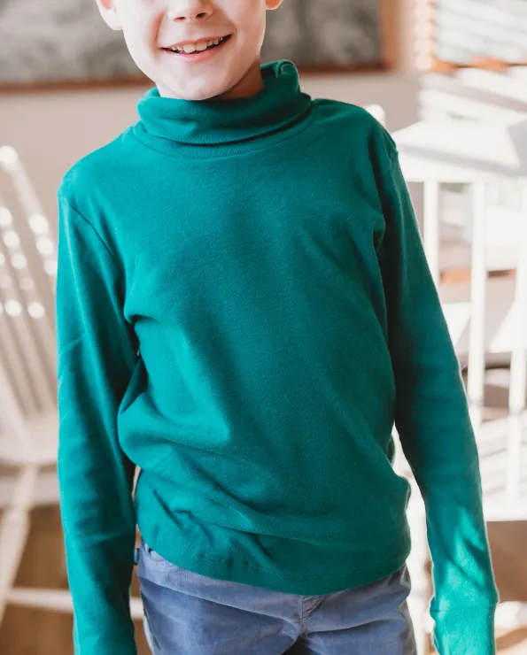 Boys and Girls Soft Cotton Turtleneck  | Chocolate