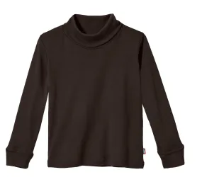 Boys and Girls Soft Cotton Turtleneck  | Chocolate