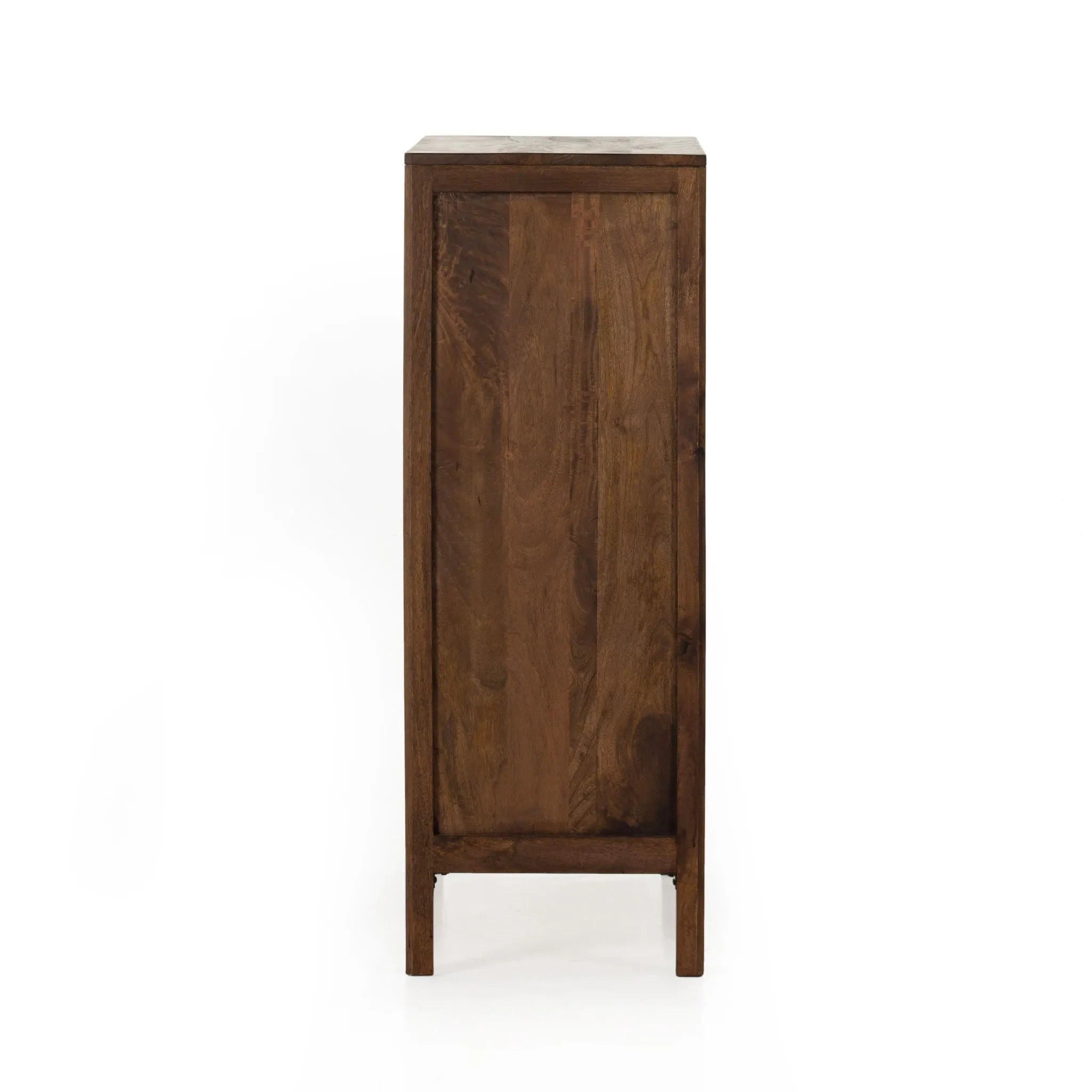 Brown Mango Caned Tall Dresser