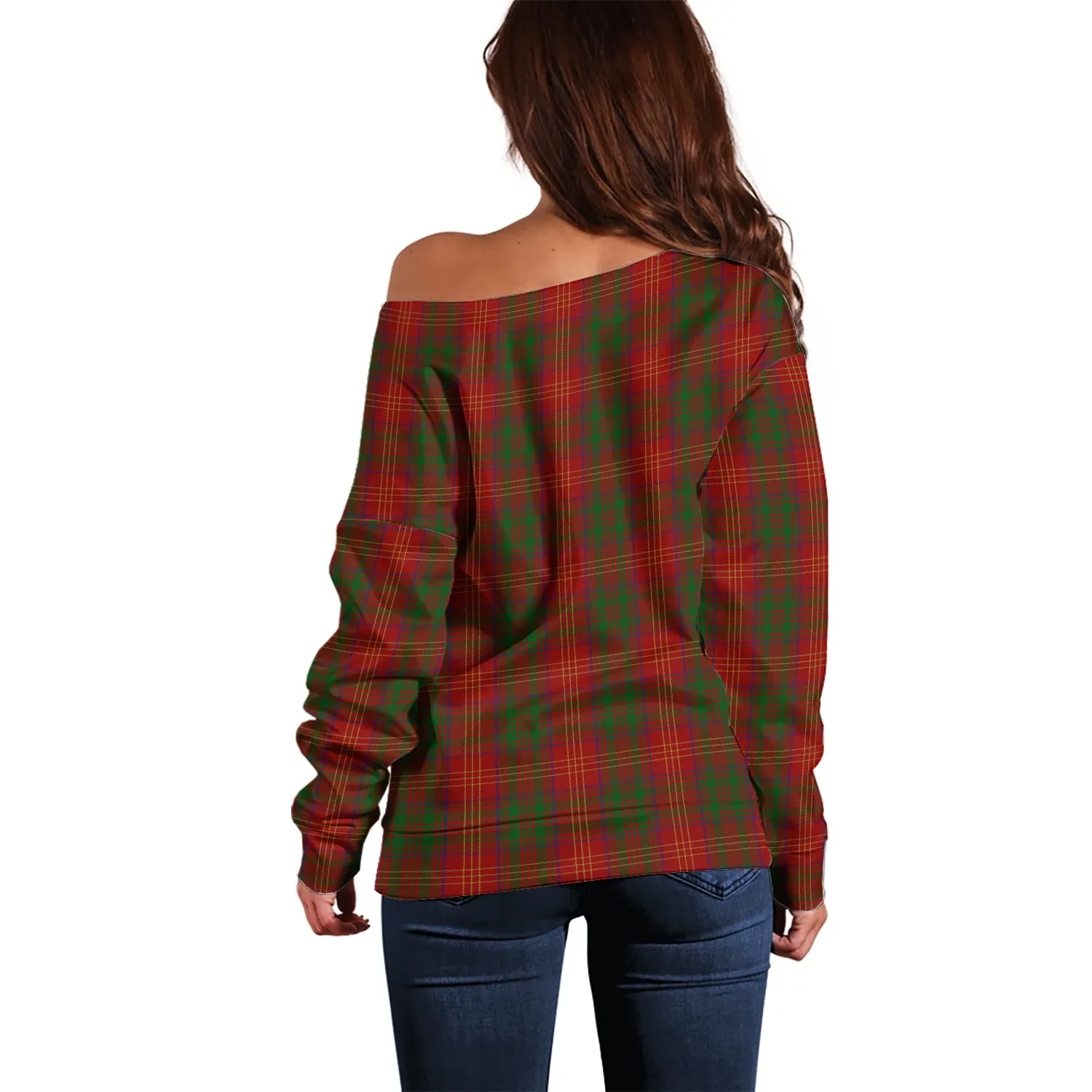 Burns Tartan Off Shoulder Women Sweater