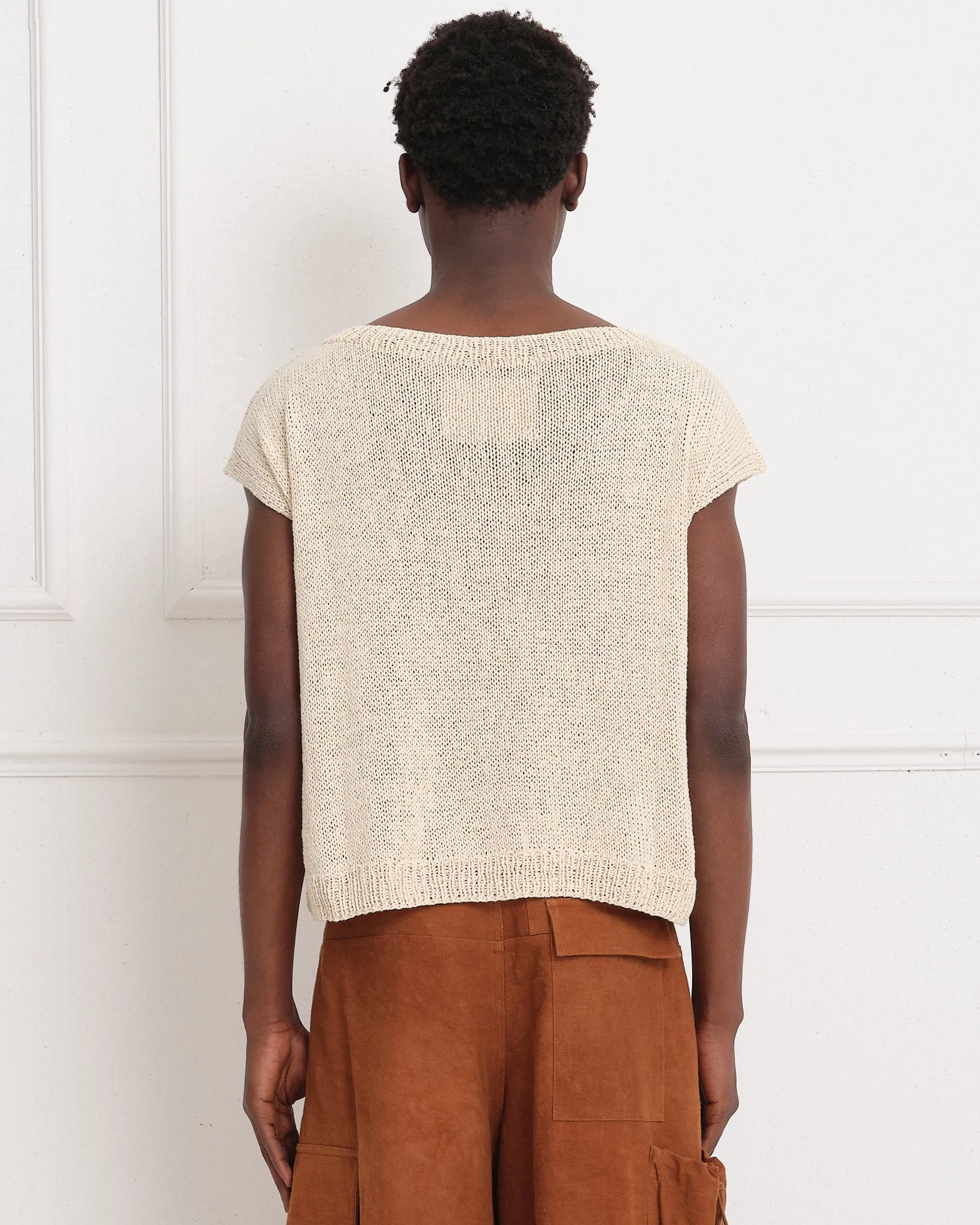 Button Knit Vest - Solar Power