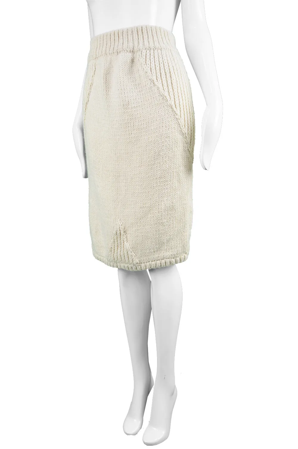 Cable Knit Pencil Skirt, 1980s