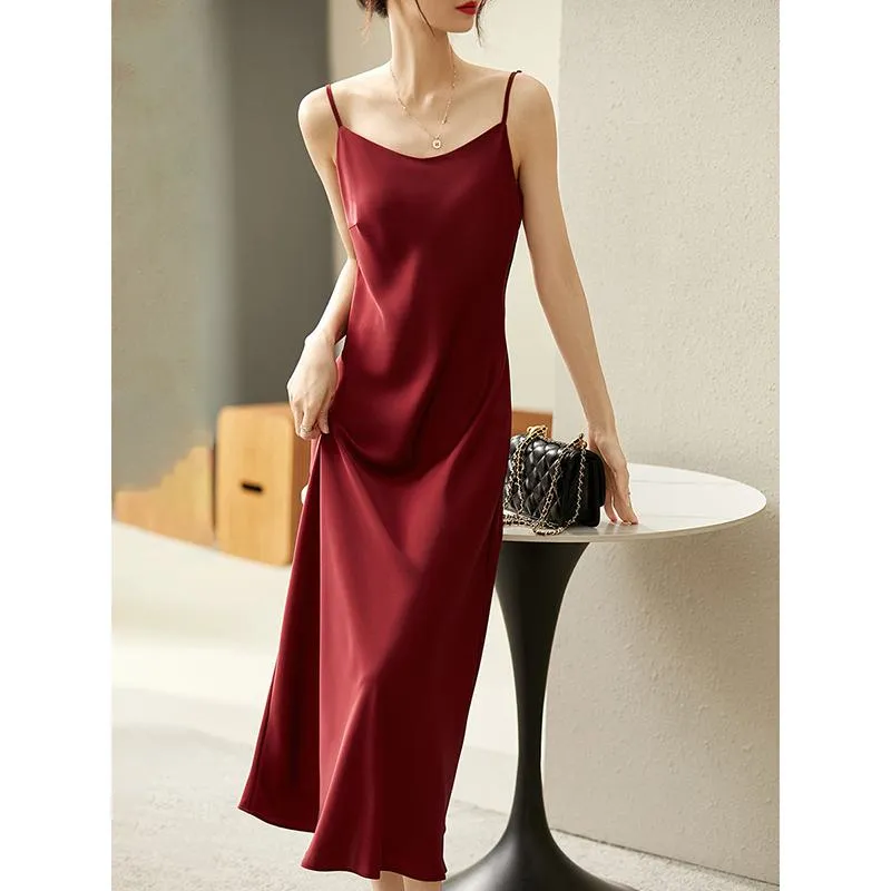 Cami Exquisite Versatile French Style Solid Slimming Dress