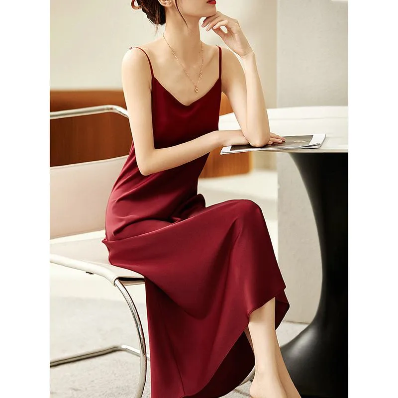 Cami Exquisite Versatile French Style Solid Slimming Dress