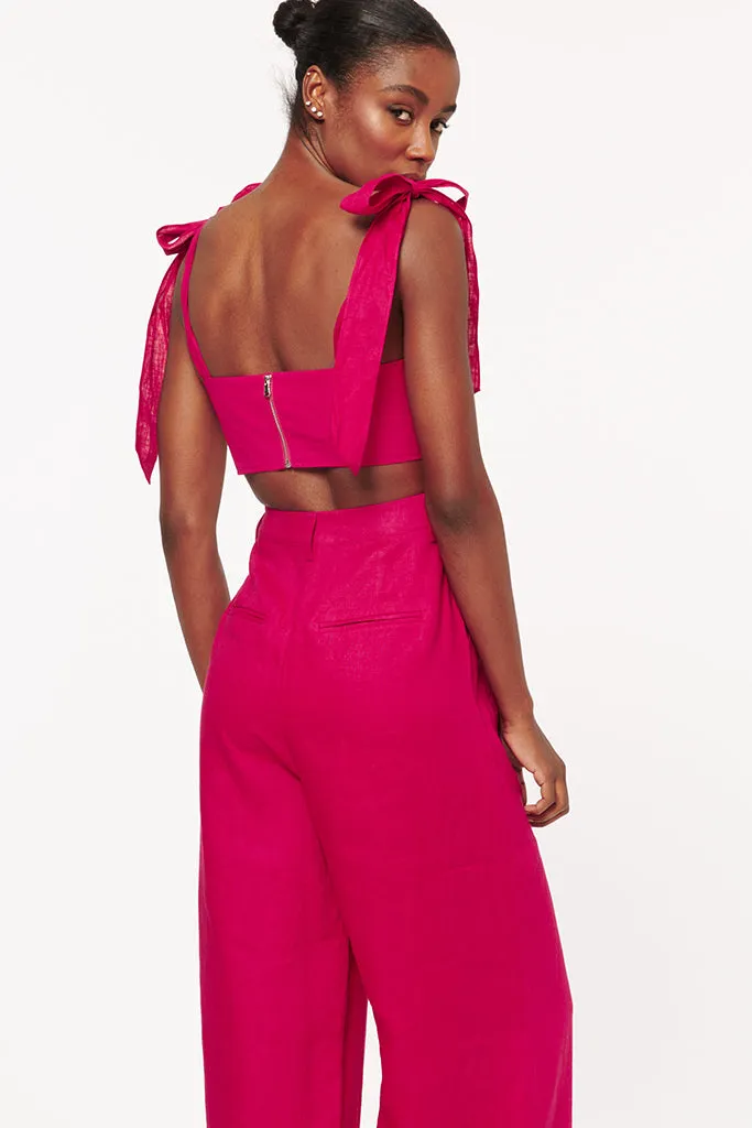 Cami NYC -Livy Crop Top - Raspberry *FINAL SALE