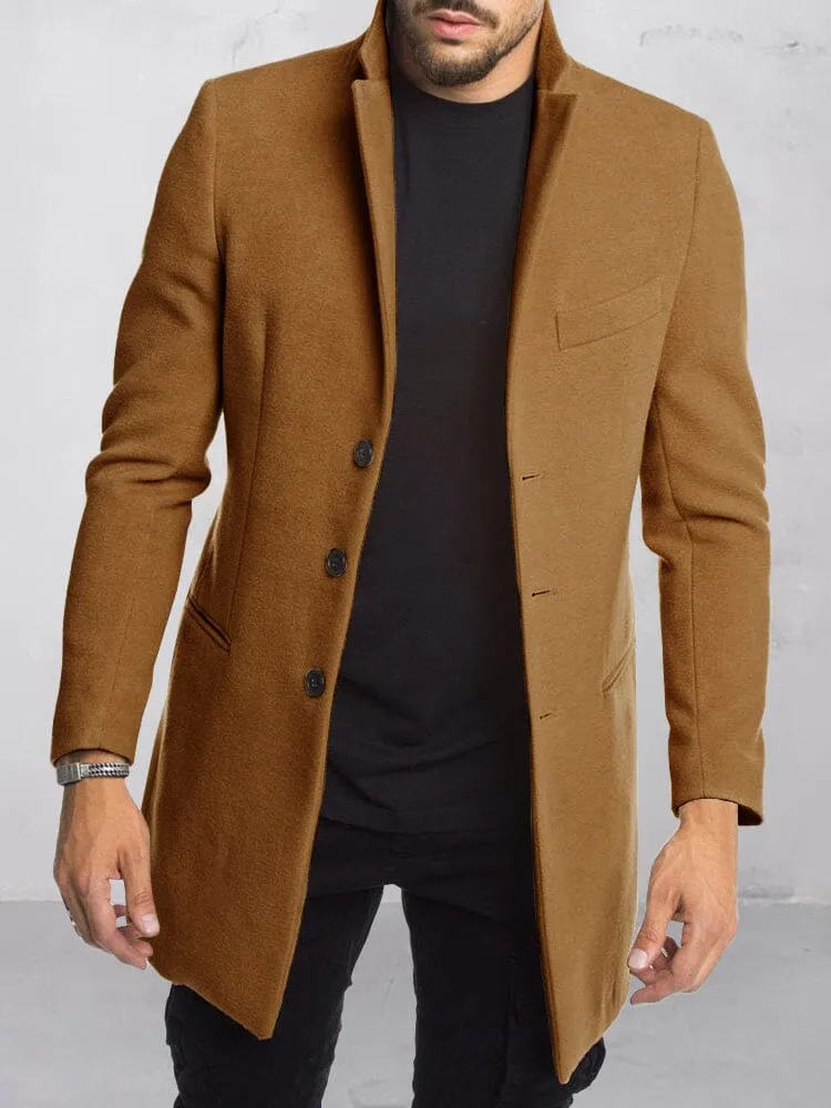 Casual Versatile Lined Tweed Coat