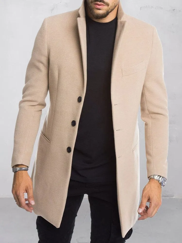 Casual Versatile Lined Tweed Coat