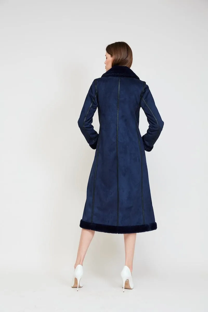 CATHERINE NAVY REVERSIBLE COAT