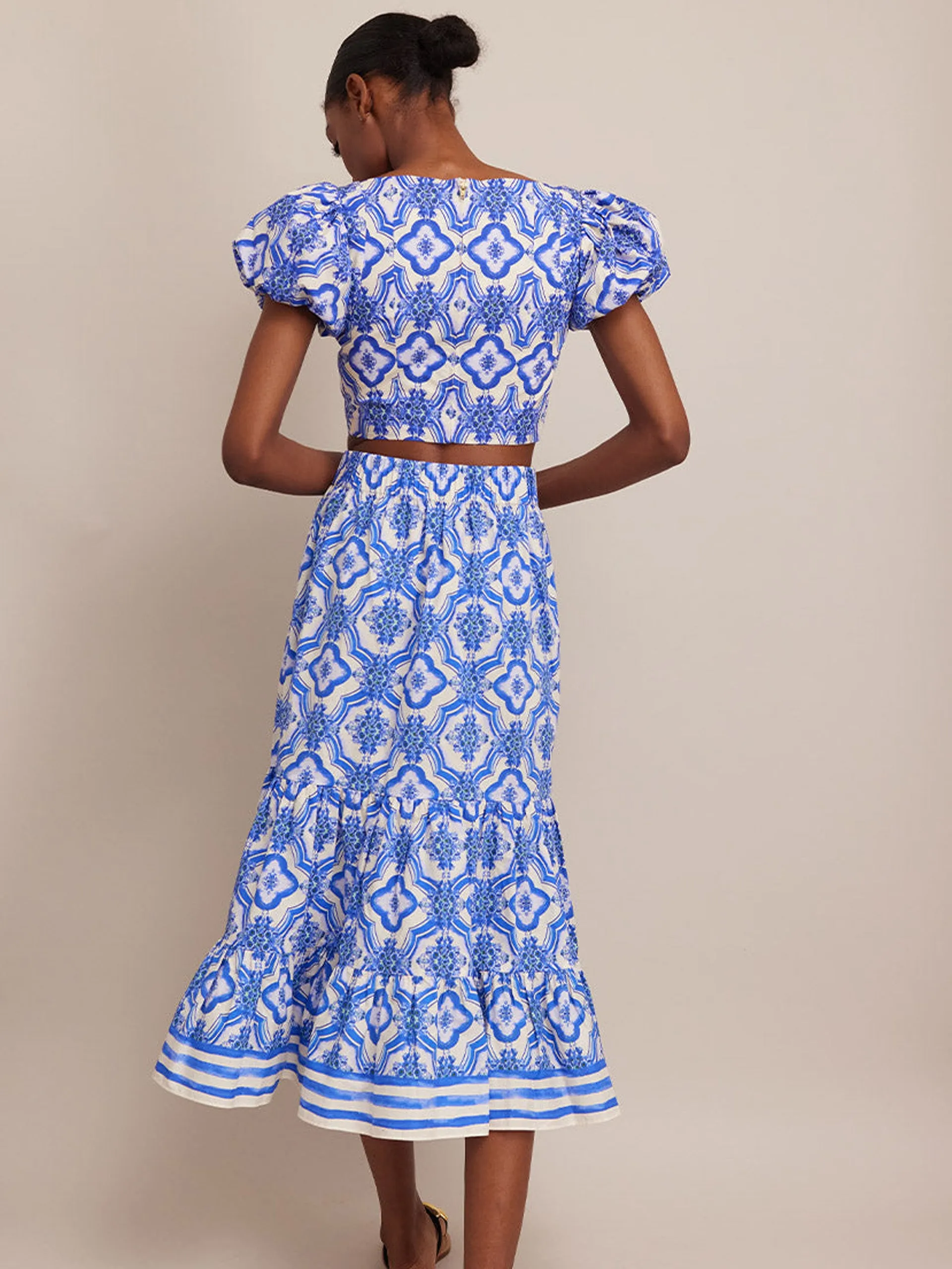 Chase skirt in Belle Tile Blue