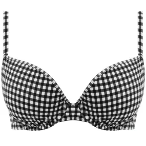 Check In Moulded Bikini Top Black White - Freya Swim