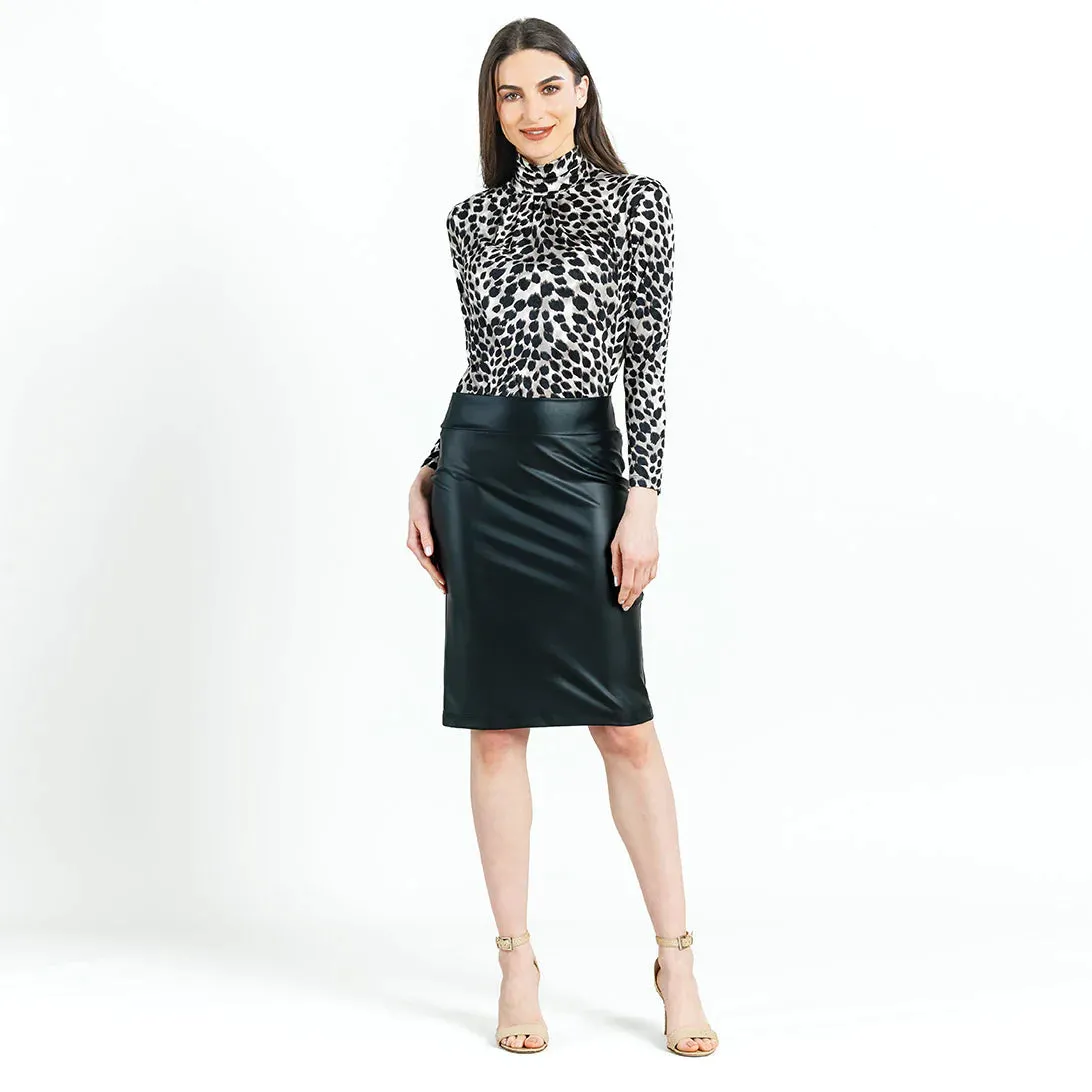 Clara Sunwoo Liquid Leather™ - Sheen Pencil Skirt - Black