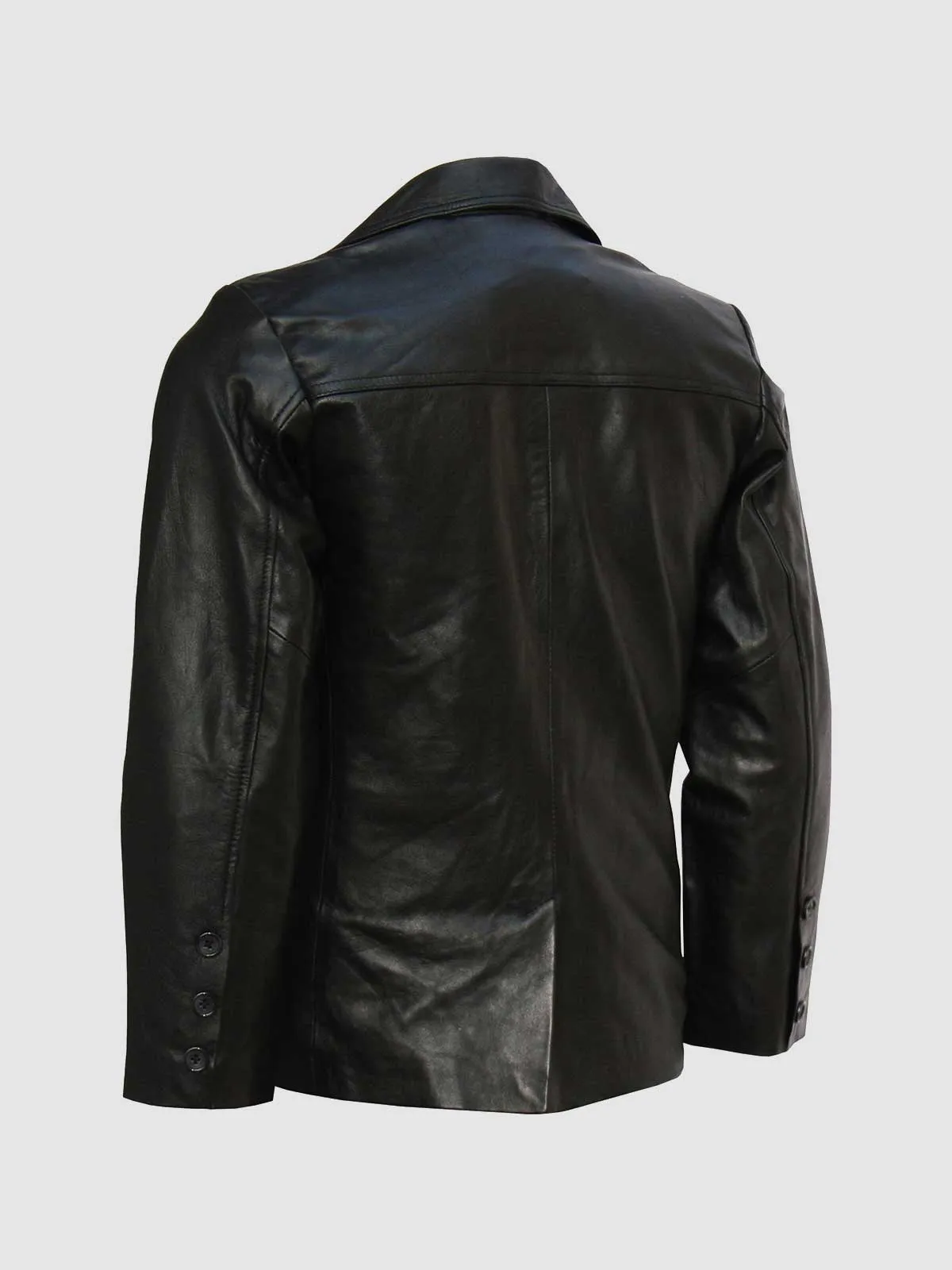 Classic Black Leather Coat