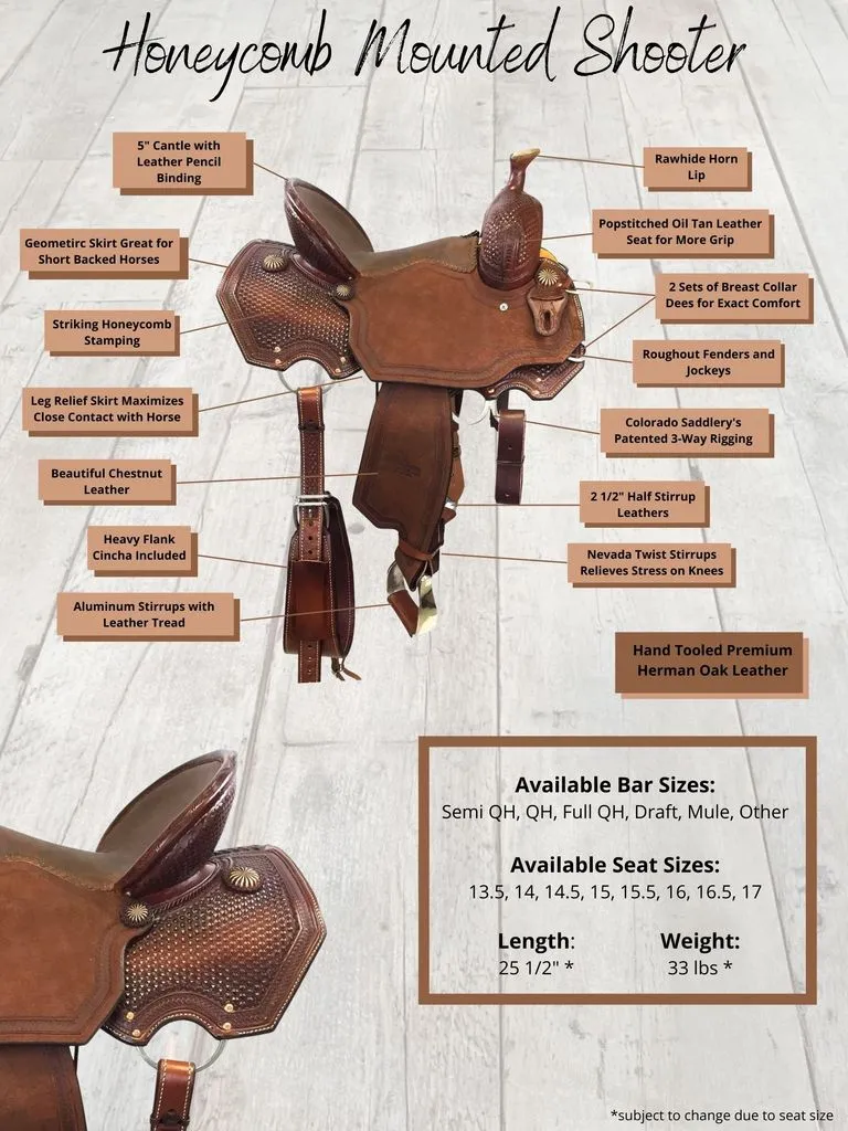 Colorado Honeycomb Mounted Shooter Saddle