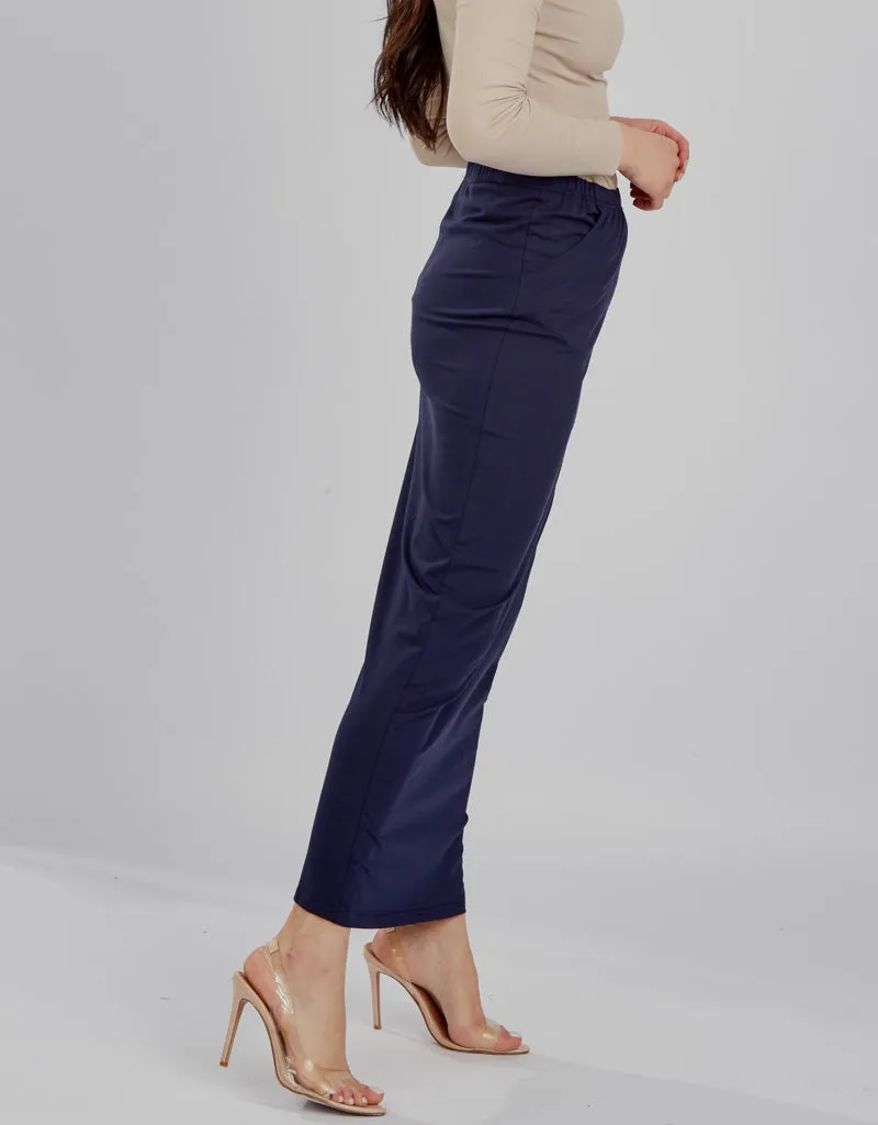 Cotton Pocket Pencil Skirt