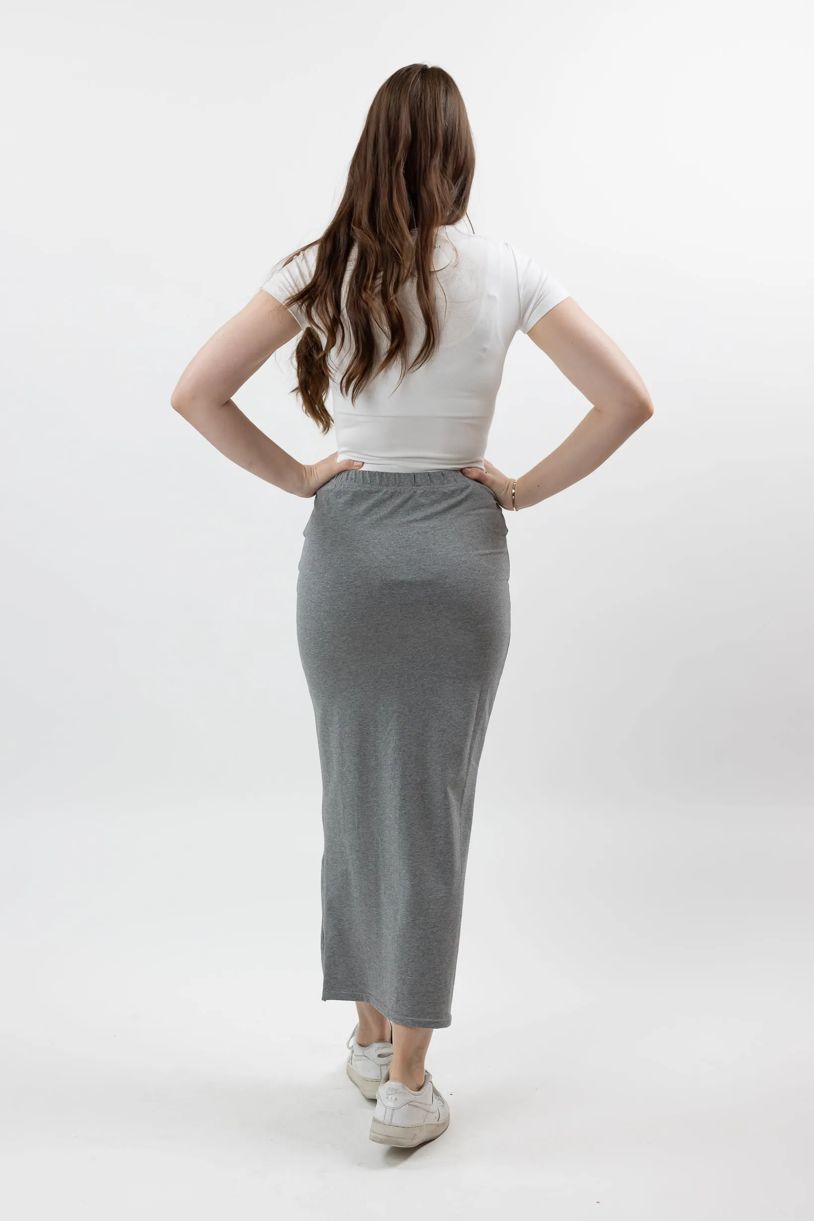 Cotton Pocket Pencil Skirt