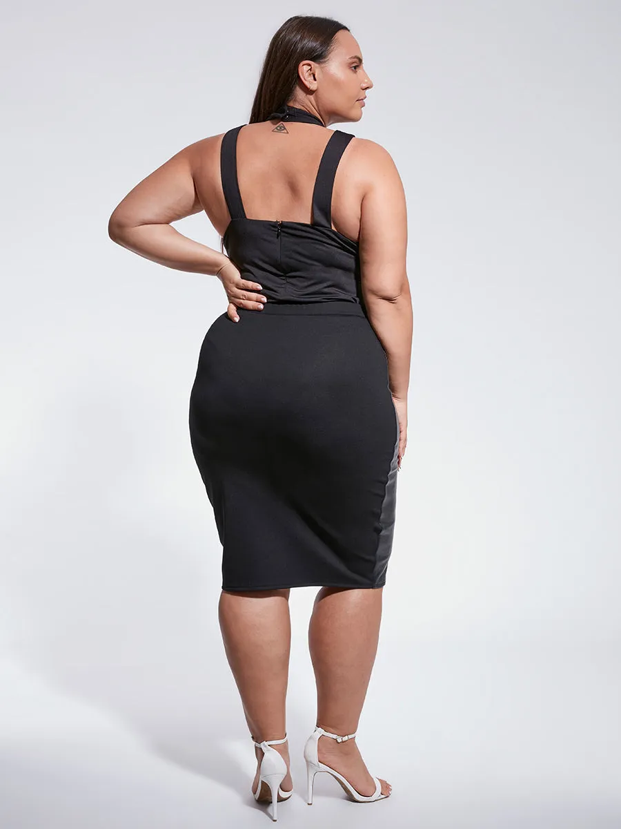 CURVE PORT ELIZABETH RECYCLED LEATHER SKIRT